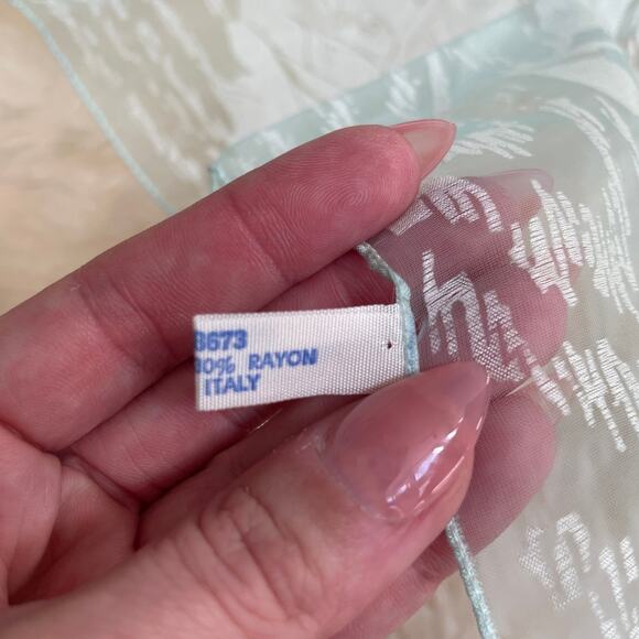 10-Piece Vintage Scarf Lot | Silk, Italy, Japan, Echo, Hand-Rolled, Rare Mix - Picture 16 of 16